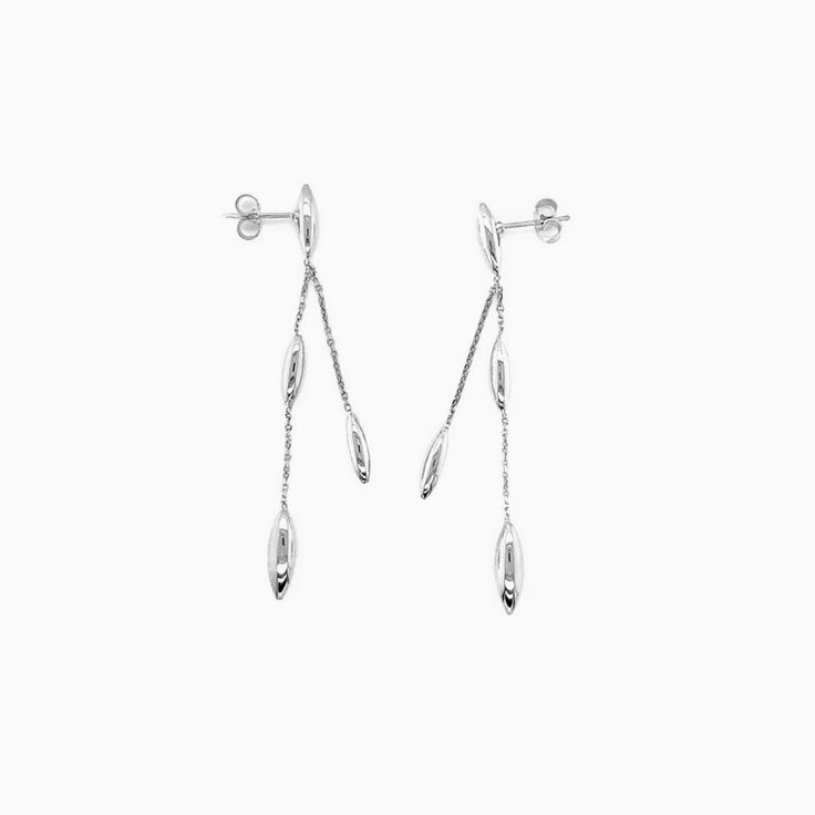 Double drop gold earrings C094A
