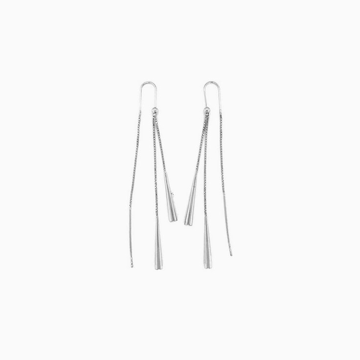 Double drop thread earrings C228
