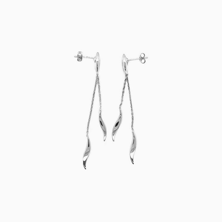 Double drop gold earrings C268