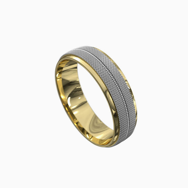 Carved wedding ring 6044