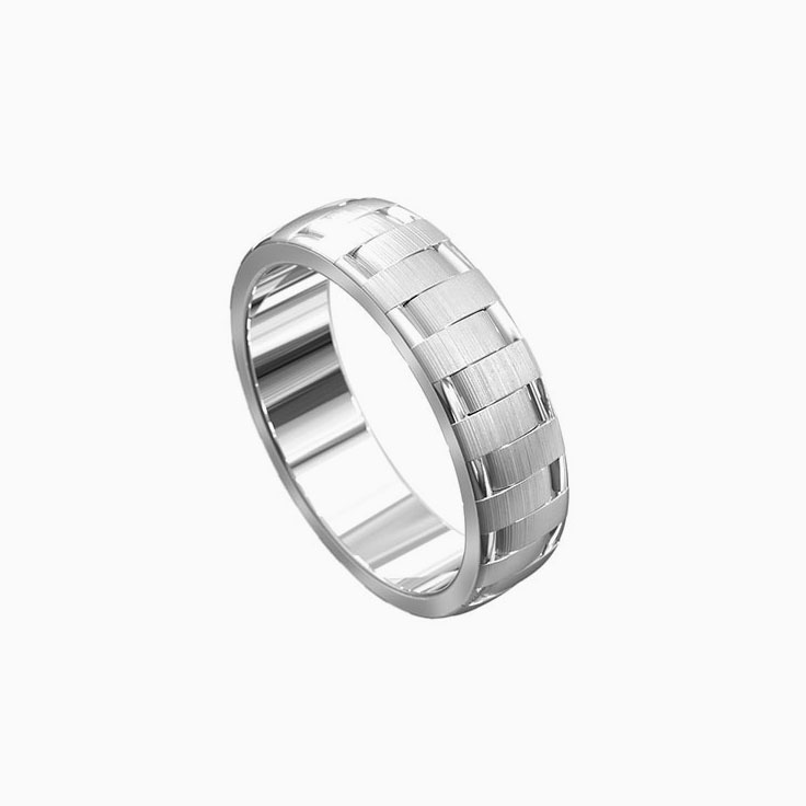 Patterened mens ring 5008