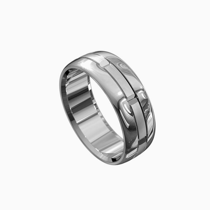 Grooved wedding ring 5068