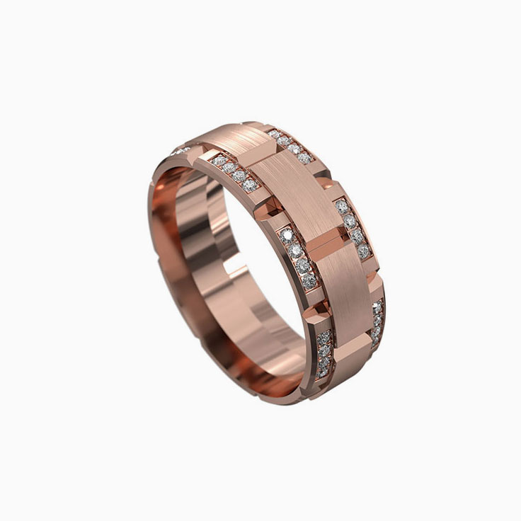 Diamond mens wedding rings 7088