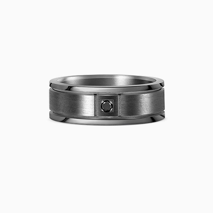 Tantalum Black Diamond Ring 127B02