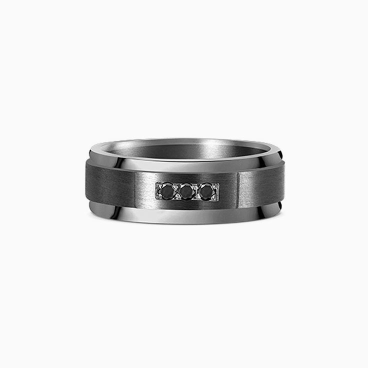 Three stone Tantalum ring