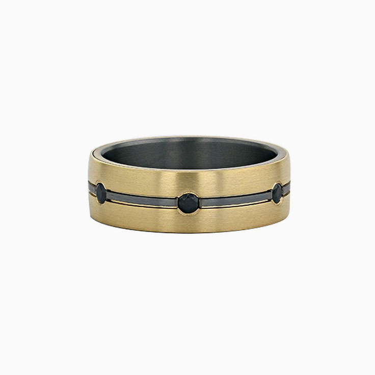 Tantalum Gold Black Diamond 783B00