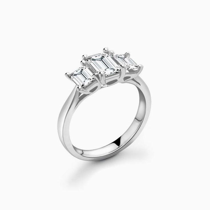 Emerald Trilogy Ring