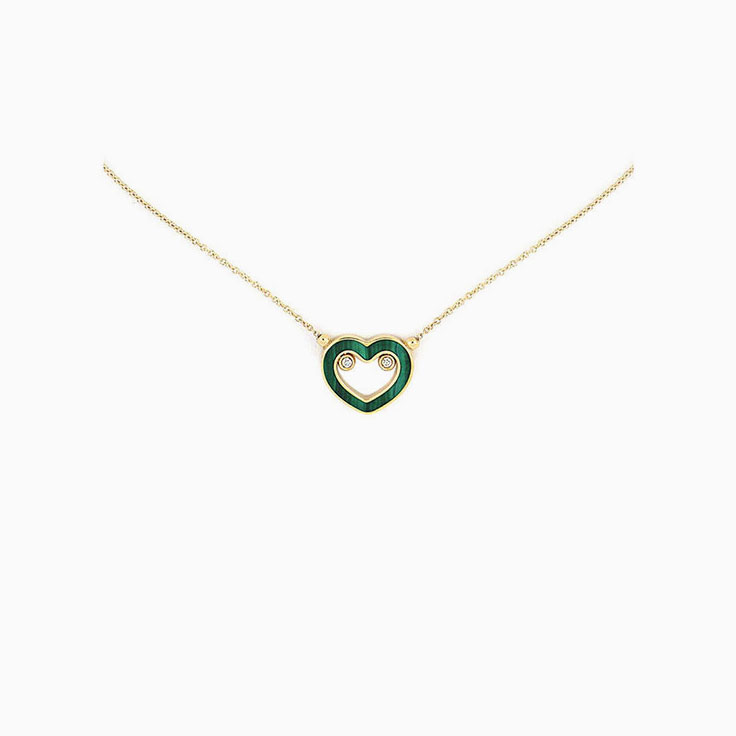 Malachite And Diamond Necklace