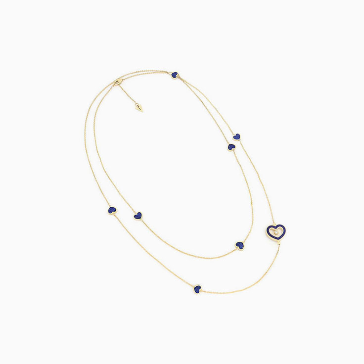 Blue Lapis Lazuli Diamond Necklace