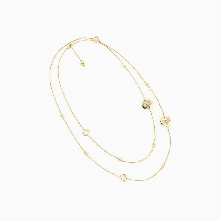 Gold Heart and Diamond Necklace