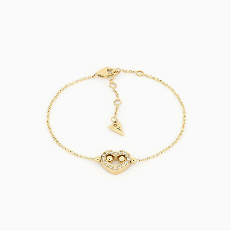 Diamonds Heart Bracelet