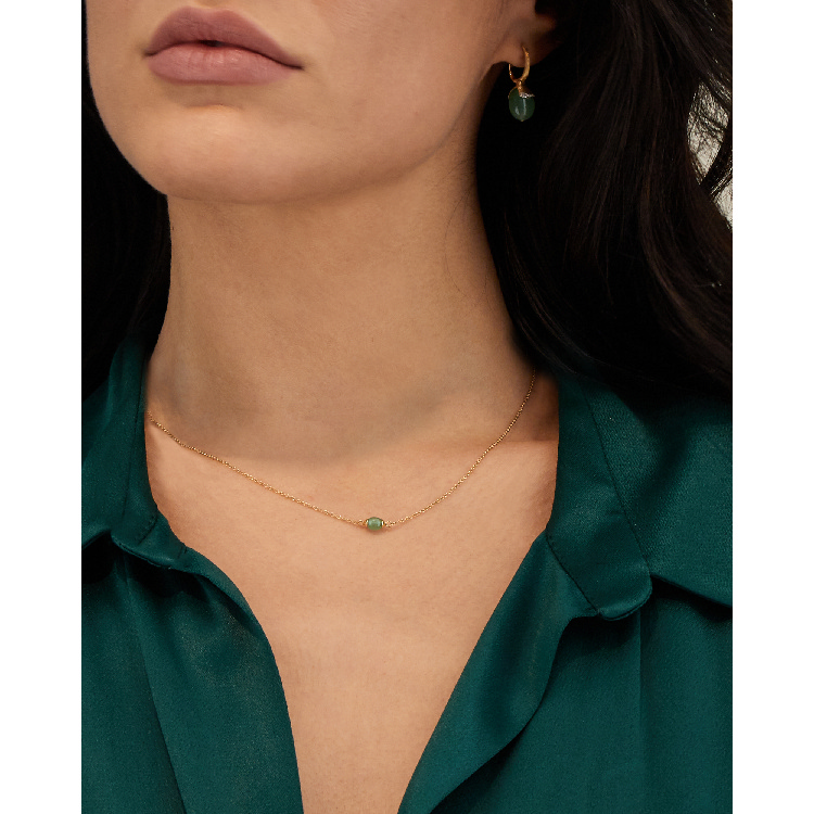 Green Aventurine Boule Necklace