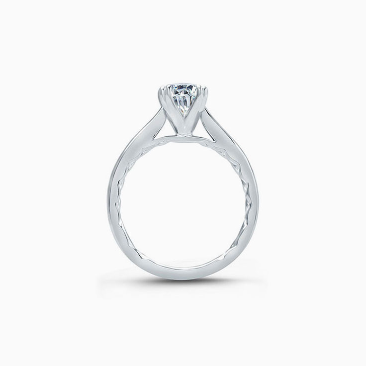 Double Prong Solitaire Diamond Engagement Ring
