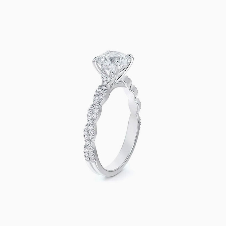 Diamond Infinity Solitaire Engagement Band