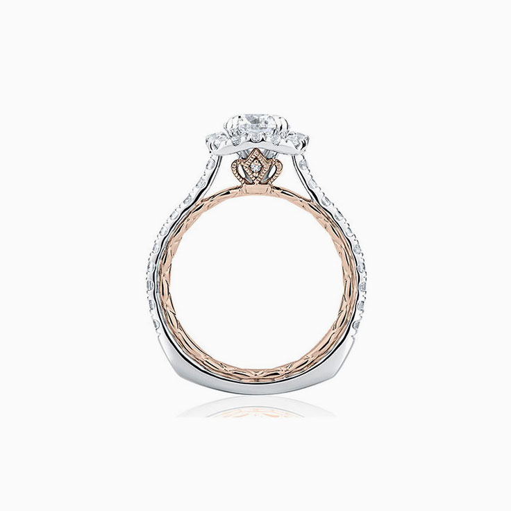 Classic Diamond Engagement White Gold Pave Band