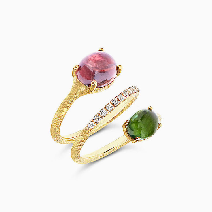 Tourmaline Spiral Ring