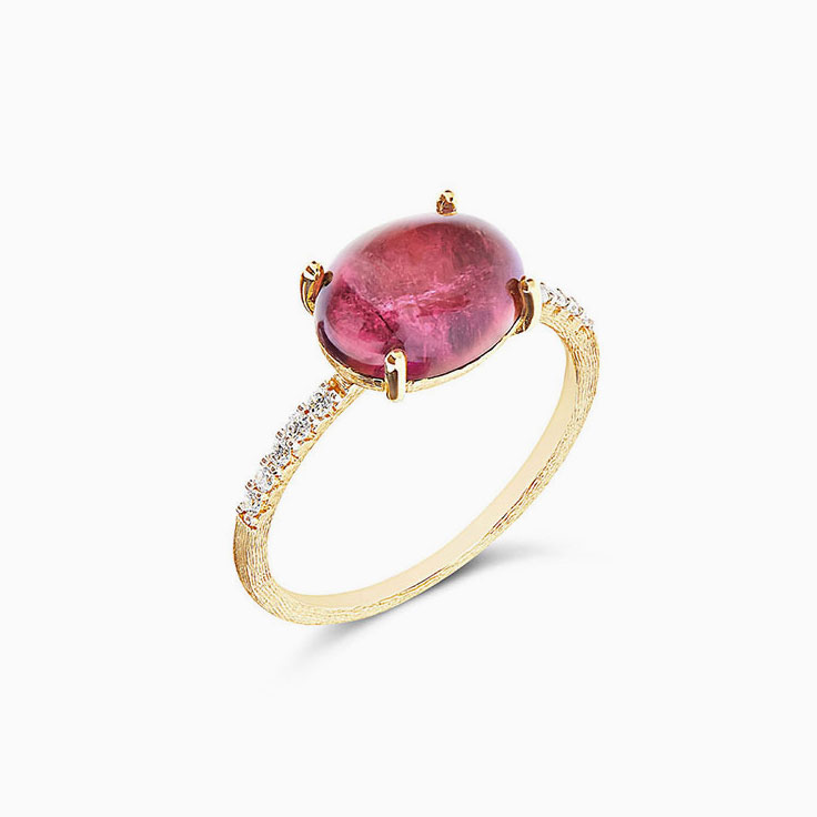 Tourmaline Diamond Ring