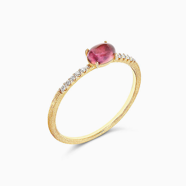 Pink Tourmaline Ring With Diamonds