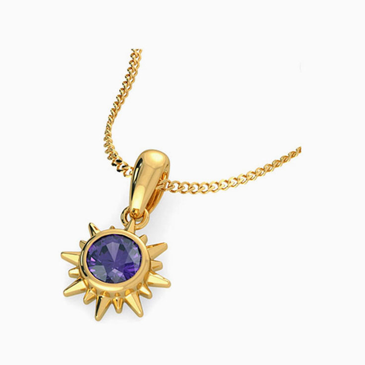 Amethyst Sun Pendant