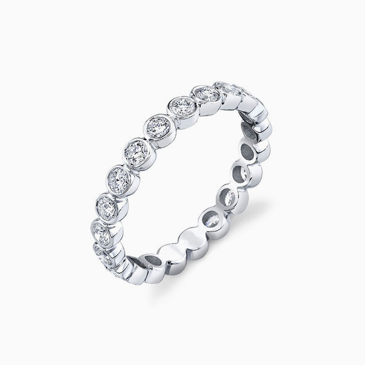 Bezel Set wedding Band