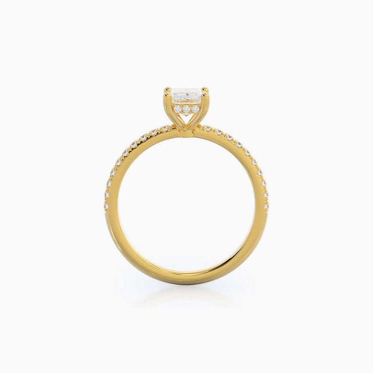 Emerald Lab Grown Diamond Engagement Ring
