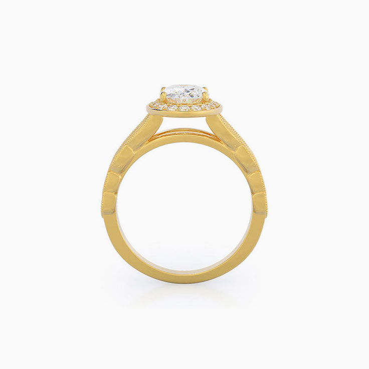 Lab Diamond Oval Engagement Ring