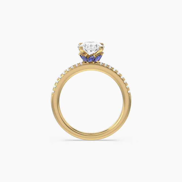Lab Diamond Hidden Halo Engagement Ring