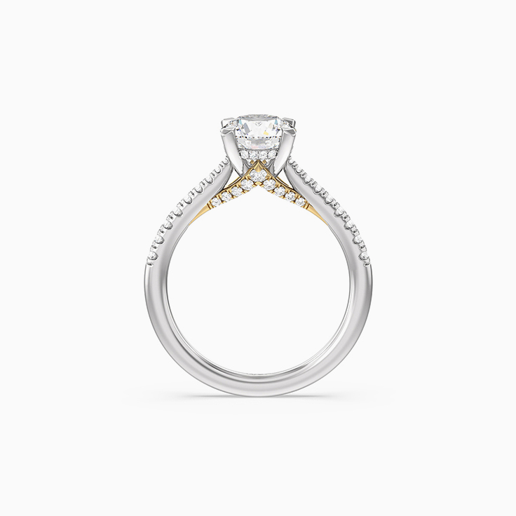 Round Lab Diamond Eternity Engagement Ring