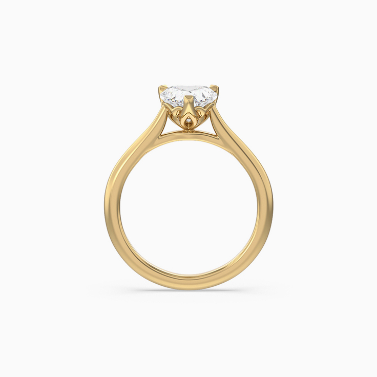 Heart Lab Grown Solitaire Diamond Engagement Ring