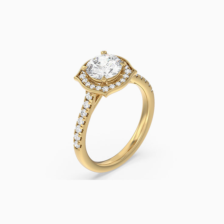 Lab Grown Round Enchant Diamond Engagement Ring