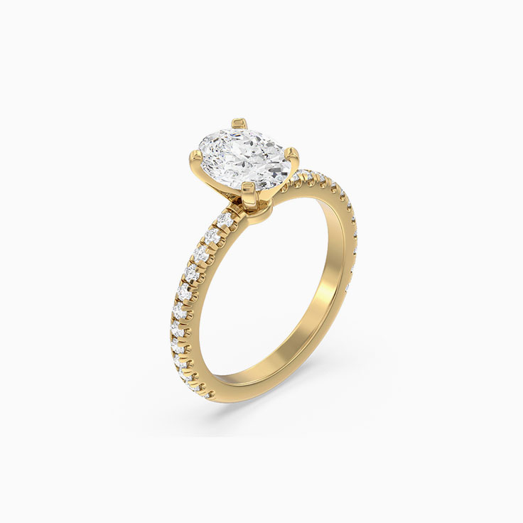 Oval Lab Grown Diamond Engagement Ring