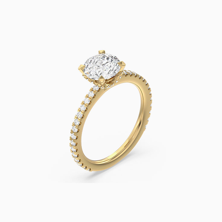 Elegant Lab Grown Round Diamond Engagement Ring