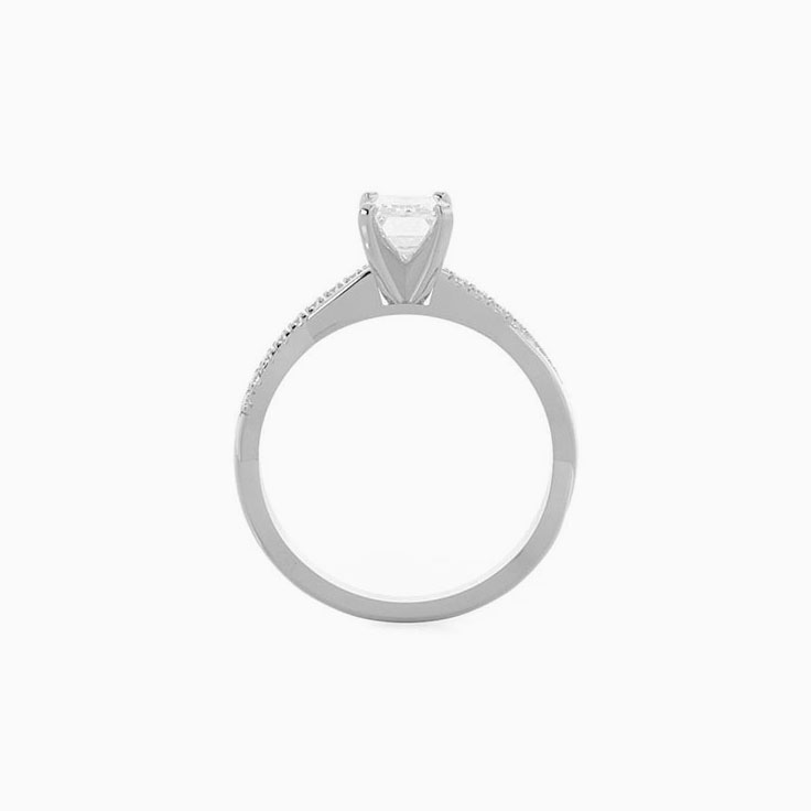 Emerald Twisted Engagement Ring