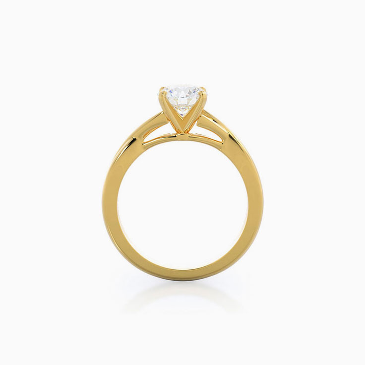 Round twisted engagement ring