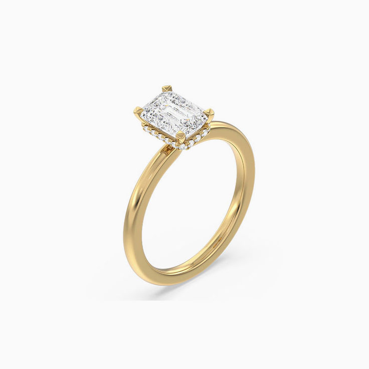 Radiant cut diamond  Engagement Ring