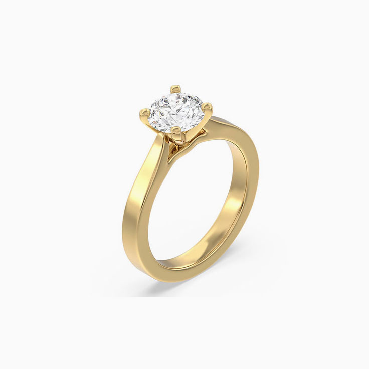 Solitaire Cathedral Engagement Ring