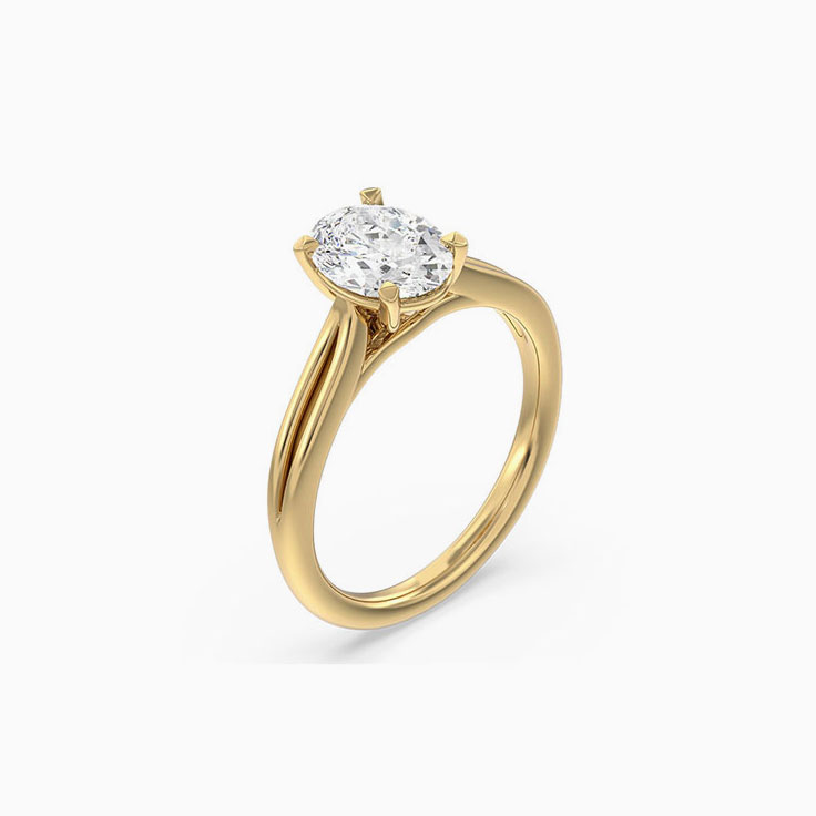 Solitaire Oval Engagement Ring