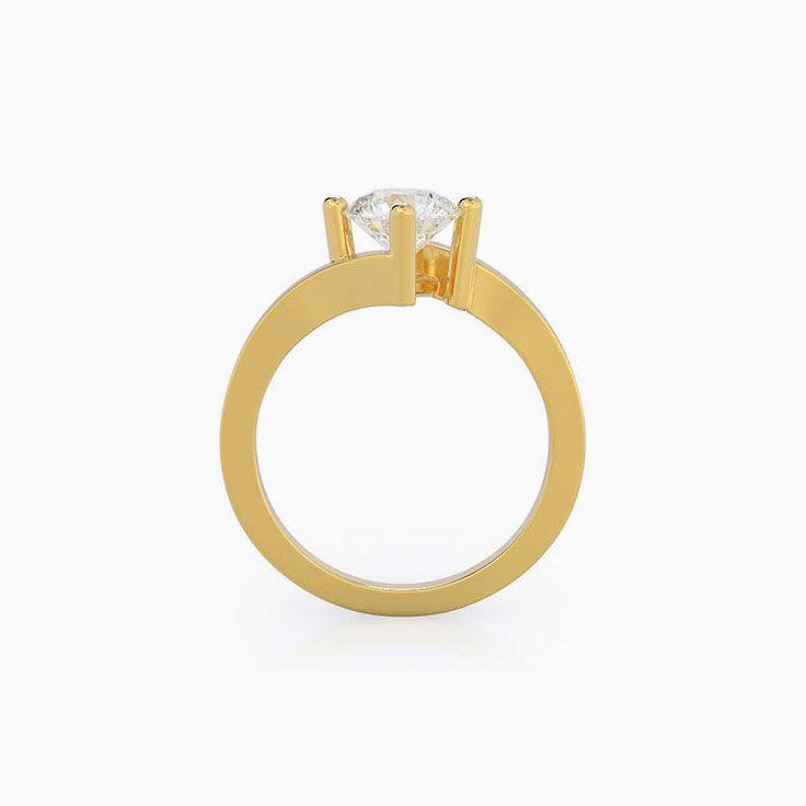 Solitaire Twisted Engagement Ring
