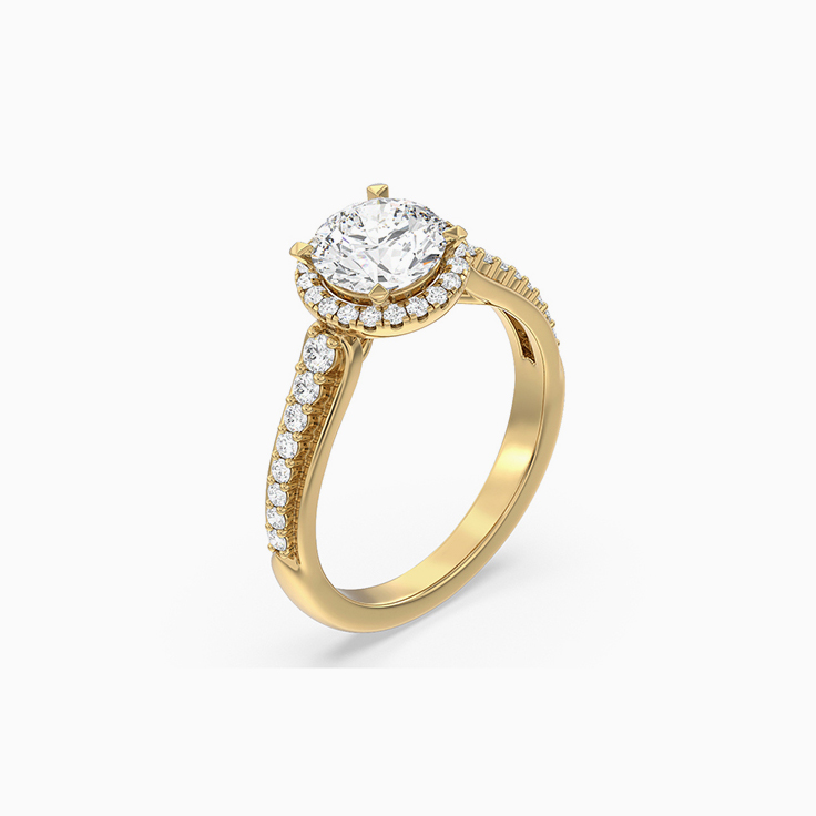 Halo engagement ring
