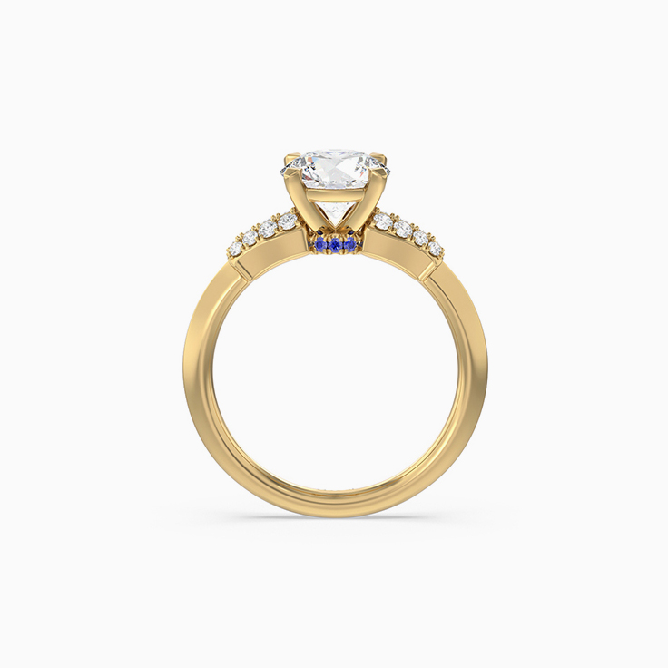 Diamond Knife edge engagement ring