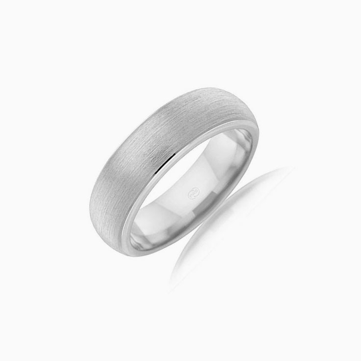 5mm Matt And Polish Mens Wedding Ring