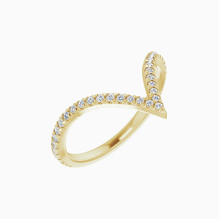 deep curved wedding band