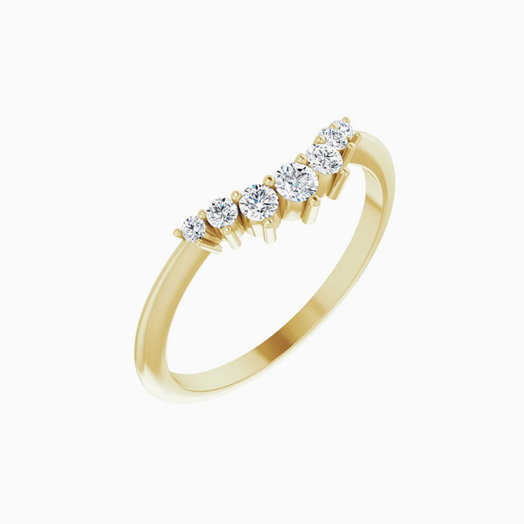 Womens Curved Wedding Ring