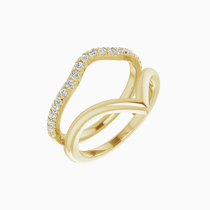 Double band diamond ring