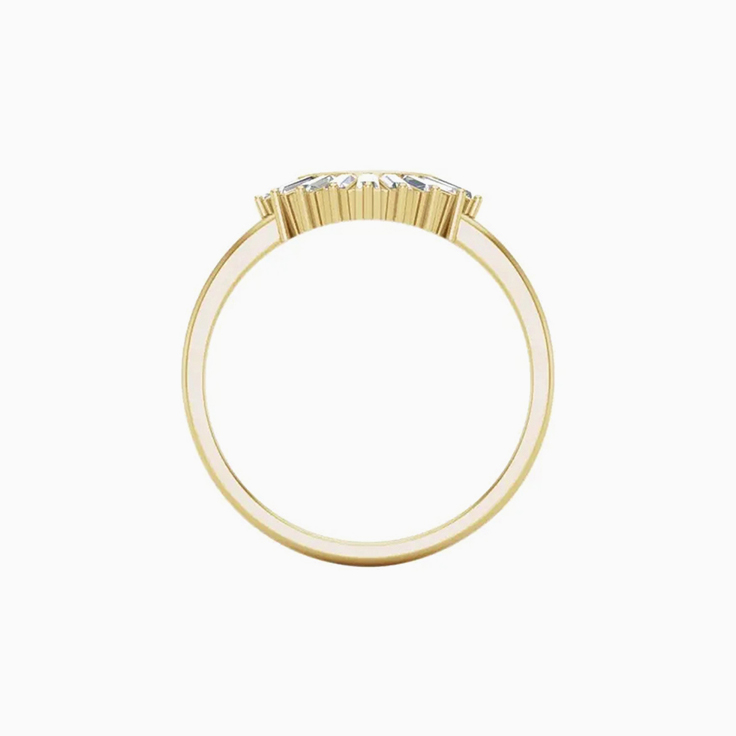 Diamond Contour Wedding Band