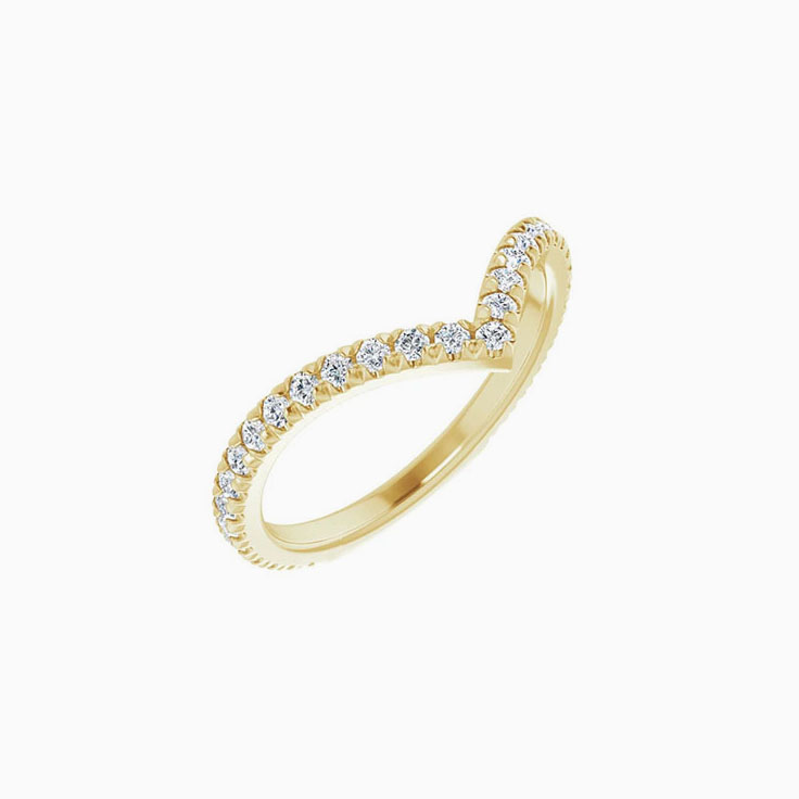 V Shape Wedding Ring
