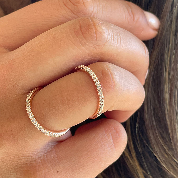 Delicate Open Shank Diamond Fashion Ring