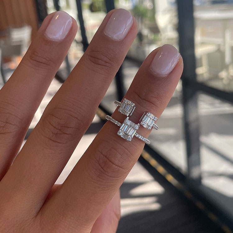 baguette diamond dress ring