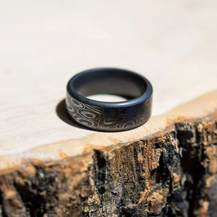 Elysium black diamond ring