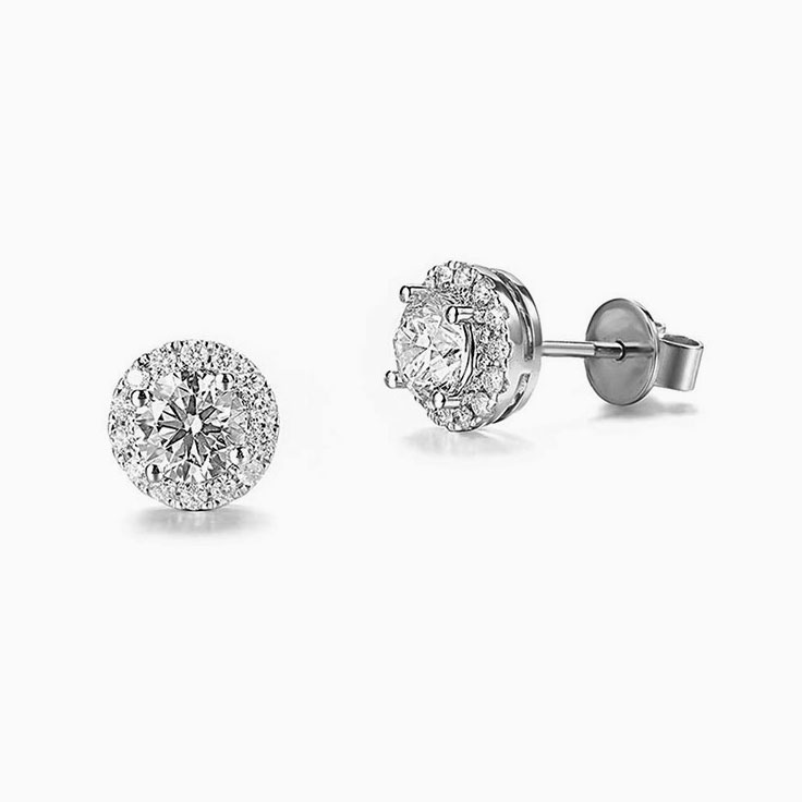 Diamond Halo Studs